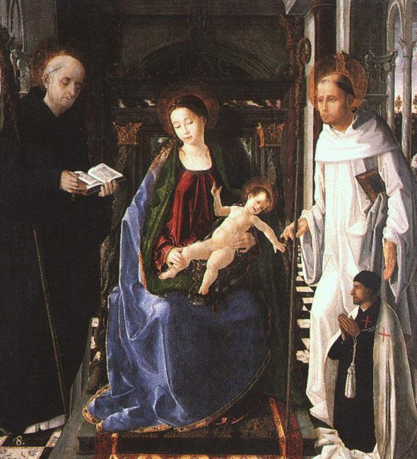 Pablo de San Leocadio The Virgin with a Knight of Montesa